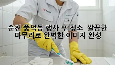 순천 풍덕동 행사 후 청소 ✨ 깔끔한 마무리로 완벽한 이미지 완성!
