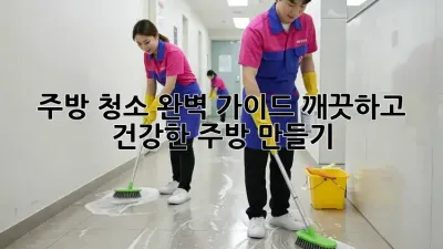 주방 청소 완벽 가이드: 깨끗하고 건강한 주방 만들기