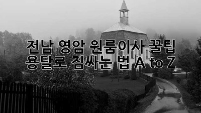 전남 영암 원룸이사 꿀팁🍯 용달로 짐싸는 법 A to Z